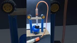 New hydraulic pressure machine - science project #hydraulic #tech #project #science #shorts #diy #dc