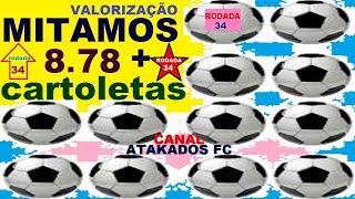 time valorização 34 #rodada 34 #dicas de ganhar cartoletas 34#cartolafc#cartoletas 34