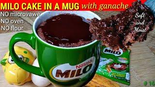 MILO CAKE in a Mug with Banana | Milo Cake with Ganache | Milo Cupcake