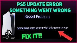 PS5 UPDATE ERROR SOMETHING WENT WRONG EASY FIX! (Fast Solution)