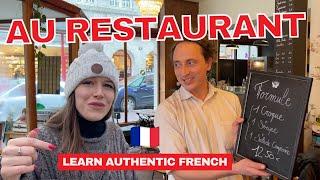 Do you understand ALL this French menu ? Real French conversation at the restaurant (+subtitles)