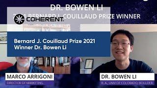 Coherent | Dr. Bowen Li, 2021 Winner of the Bernard J. Couillaud Prize in Ultrafast Lasers