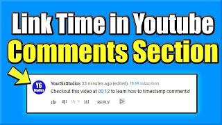 How to leave Timestamp in Youtube Comment Section (Link Time In Youtube Comment)