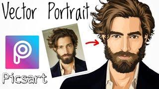 Picsart tutorial || Vector portrait || portrait image editing