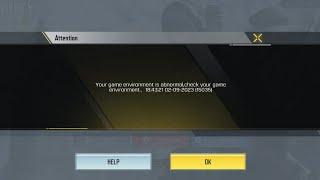 COD FIX IT    game environment is abnormal check your game environment #callofdutymobile  fix it 