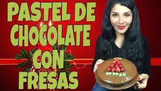 Pastel de chocolate navideño FACIL | Sasha Karol