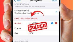 How to Fix Credit Card Number is Invalid on iPhone/iPad