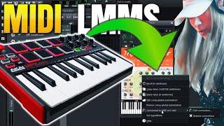 Wie man mit MIDI Keyboard in Musiksoftware spielen kann | USB Piano Tasten Controller LMMS Tutorial