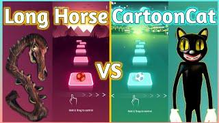 Tiles Hop - The Friendly Long Horse VS Cartoon Cat - Run Away | V Gamer