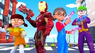 Avenger Iron Man vs Zombies - Scary Teacher 3D Protect City