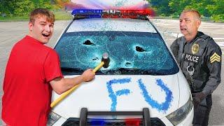Destroying A Cop Car Prank!