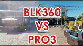 Matterport PRO3 and BLK360 Comparison - Outdoor - Direct Sunlight