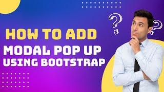 How To Add Modal Pop Up Using Bootstrap