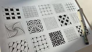 젠탱글 기초 패턴 그리기 1 l Zentangle Patterns l Zentangle art l Doodle Patterns