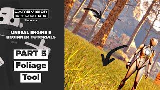 Unreal Engine 5.1 Tutorials Part 5 | Foliage Tool How to Add Grass & Trees