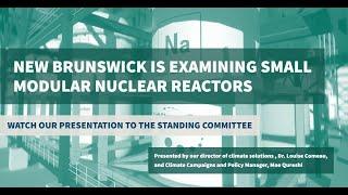 Conservation Council of New Brunswick's presentation to the standing committee examining SMRs