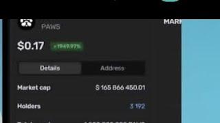 Paws $PAWS Listing Value | Paws price Live stream 