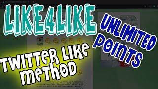 TWITTER LIKE METHOD | Like4Like UNLIMITED POINTS TUTORIAL | BOT | SCRIPT