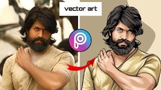 Picsart Portrait Cartoon Photo Editing Tutorial | portrait image editing | vector art