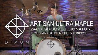 Dixon Artisan Zack Grooves Ultra Maple Drum Set 20/10/12/16 - Neo Mint Satin Lacquer