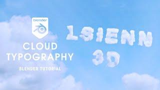 Cloud Typography in Blender | Blender Tutorial