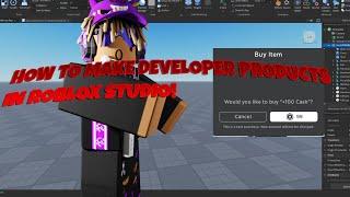 How to make Developer products in Roblox Studio [EASY!] [2022!]