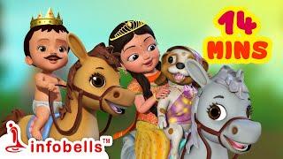 Chal Chal Gurram, Chalaki Gurram | Telugu Rhymes Collection for Children | Infobells