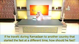 How to fast if you travel to another country and the days of fasting are more or less?-Assimalhakeem