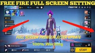 Free Fire full screen setting 2024 | free fire full screen problem / noteh screen setting.
