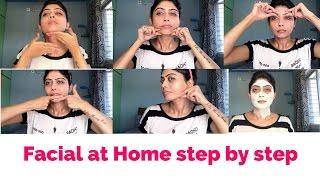 How to do Facial at Home Step by step | flawless glowing skin at home |GiveawayWeek | Rinkal soni