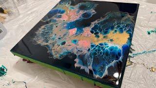 A Beautiful Resin Pour with the hair dryer