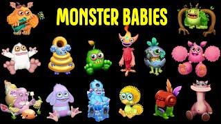 All Monster Babies: Sounds, Animations, Eggs and Elements | My Singing Monsters: Dawn of Fire