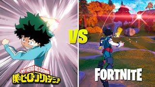 My Hero Academia Original Deku's Smash VS in Fortnite (Comparing)