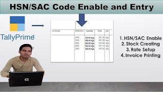How To Create Item With HSN/SAC CODE in TallyPrime | टैली प्राइम मैं HSN/SAC आइटम कैसे बनाये