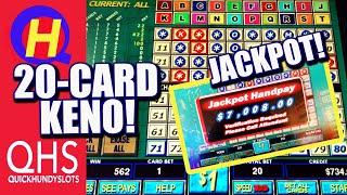 KENO JACKPOT! Big Wins on Multicard KENO from Las Vegas! #KENONATION