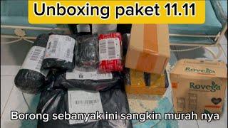 UNBOXING PAKET 11.11 FLASH SALE. REKOMENDASI BARANG-BARANG MURAH AESTHETIC DITOKO ONLINE SHOPEE HAUL