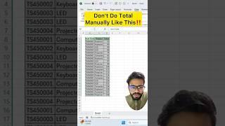 Don't do Total in Excel‼️Instead Use Amazing Trick #exceltricks #exceltips #shorts #excel #microsoft