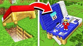 How To Build A Modern Secret Bed House in Minecraft