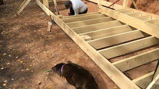 OFF GRID SAW SHACK FLOOR (Floor Joists)-Popple People-Episode 59