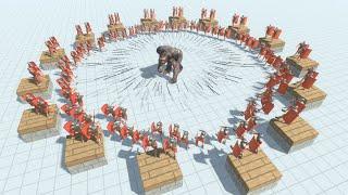 100 Romanus Spear Thrower Circle Animal Revolt Battle Simulator