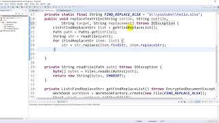 Replace multiple string a text file using Java. List of find and replace string are in an excel file