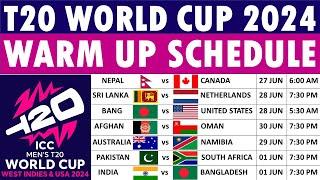 ICC T20 World Cup 2024 Warm Up Schedule | T20 World Cup 2024 Warm up Schedule