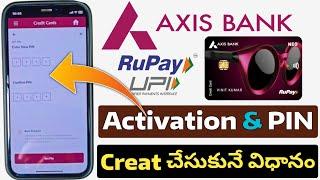 Axis Bank Rupay Credit Card Activation & PIN Generate Online | Rupay Credit Card