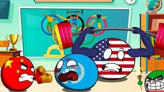 Countryballs Olympics at School 