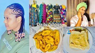 Days In My Life Vlog  | life of a Nigerian babe | new hair, sewing, skincare 