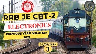 RRB JE CBT-2  Electronics Previous year solution | RRB JE CBT-2 Previous year solution 2019