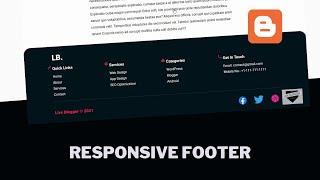 How To Add A Responsive Footer To Your Blogger Website - Live Blogger