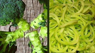 How to use broccoli stems. Spiralized vegetable spaghetti