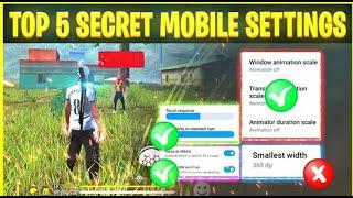 TOP 5 SETTINGS TO IMPROVE YOUR GAMING EXPERIENCE FREE FIRE || NO LAG FREE FIRE || MAX GRAPHICS FF