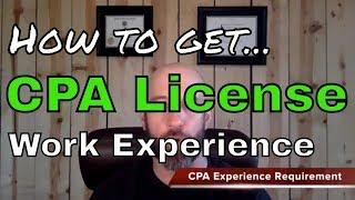 Getting Work Experience for CPA License